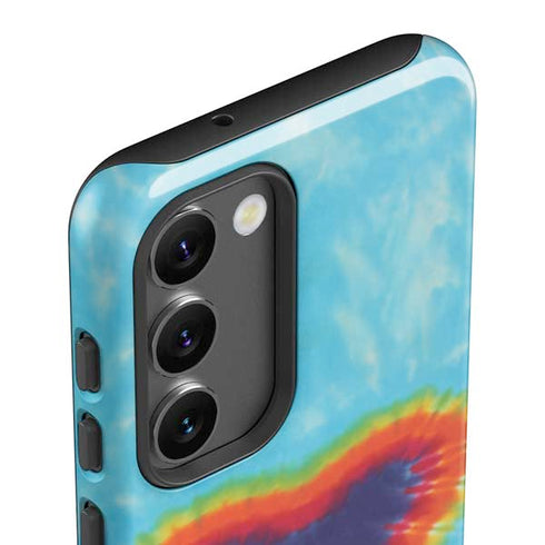 Liquid Blue Tie Dye Heart Galaxy S23 Pro Case
