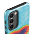 Liquid Blue Tie Dye Heart Galaxy S23 Pro Case