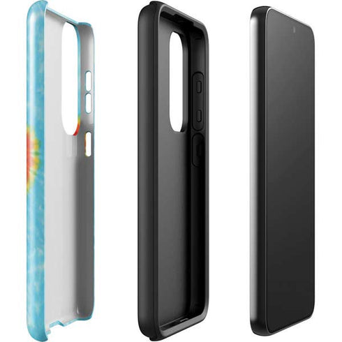 Liquid Blue Tie Dye Heart Galaxy S23 Pro Case