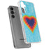 Liquid Blue Tie Dye Heart Galaxy S24 Plus Clear Case