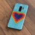 Liquid Blue Tie Dye Heart Galaxy S9 Plus Skin