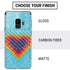 Liquid Blue Tie Dye Heart Galaxy S9 Skin