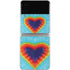 Liquid Blue Tie Dye Heart Galaxy Z Flip3 5G Skin