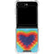 Liquid Blue Tie Dye Heart Galaxy Z Flip5 5G Clear Case