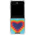 Liquid Blue Tie Dye Heart Galaxy Z Flip5 5G Clear Case