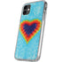 Liquid Blue Tie Dye Heart iPhone 11 Clear Case