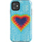 Liquid Blue Tie Dye Heart iPhone 11 Impact Case