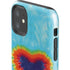 Liquid Blue Tie Dye Heart iPhone 11 Impact Case