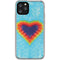 Liquid Blue Tie Dye Heart iPhone 11 Pro Clear Case