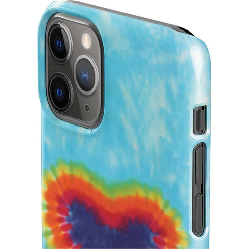 Liquid Blue Tie Dye Heart iPhone 11 Pro Lite Case