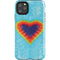 Liquid Blue Tie Dye Heart iPhone 11 Pro Max Impact Case