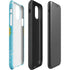 Liquid Blue Tie Dye Heart iPhone 11 Pro Max Impact Case