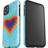 Liquid Blue Tie Dye Heart iPhone 11 Pro Max Impact Case