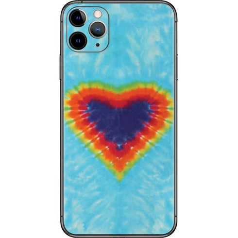 Liquid Blue Tie Dye Heart iPhone 11 Pro Max Skin