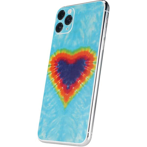 Liquid Blue Tie Dye Heart iPhone 11 Pro Max Skin