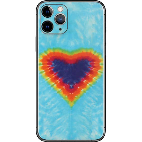 Liquid Blue Tie Dye Heart iPhone 11 Pro Skin
