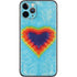 Liquid Blue Tie Dye Heart iPhone 11 Pro Skin