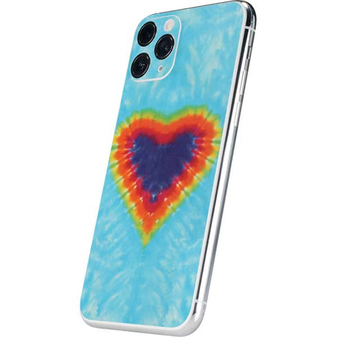 Liquid Blue Tie Dye Heart iPhone 11 Pro Skin