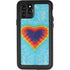 Liquid Blue Tie Dye Heart iPhone 11 Pro Waterproof Case