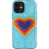 Liquid Blue Tie Dye Heart iPhone 12 Impact Case