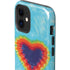 Liquid Blue Tie Dye Heart iPhone 12 Impact Case