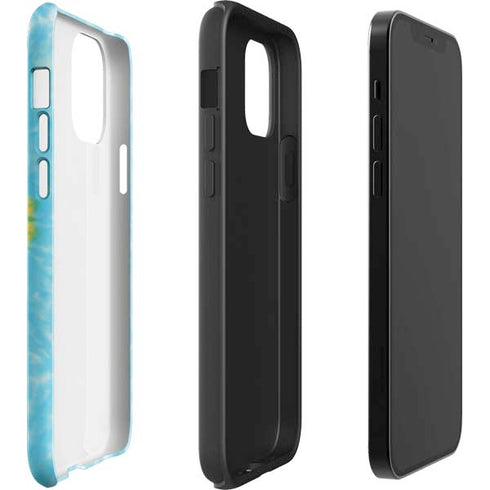 Liquid Blue Tie Dye Heart iPhone 12 Impact Case