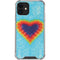 Liquid Blue Tie Dye Heart iPhone 12 Mini Clear Case