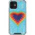 Liquid Blue Tie Dye Heart iPhone 12 Mini Clear Case