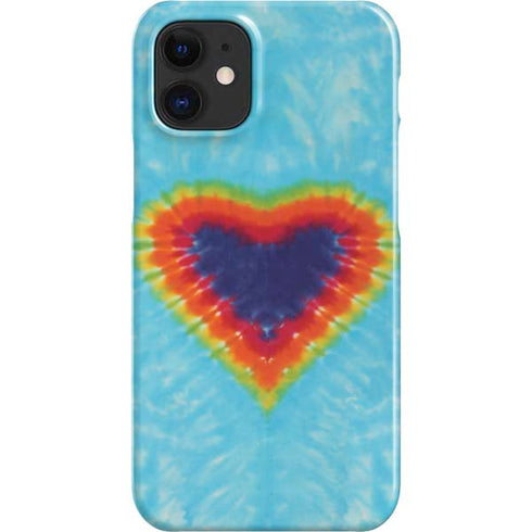 Liquid Blue Tie Dye Heart iPhone 12 Mini Lite Case