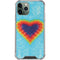 Liquid Blue Tie Dye Heart iPhone 12 Pro Clear Case