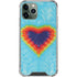 Liquid Blue Tie Dye Heart iPhone 12 Pro Clear Case