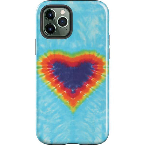 Liquid Blue Tie Dye Heart iPhone 12 Pro Impact Case