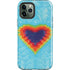 Liquid Blue Tie Dye Heart iPhone 12 Pro Impact Case