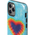 Liquid Blue Tie Dye Heart iPhone 12 Pro Impact Case