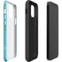 Liquid Blue Tie Dye Heart iPhone 12 Pro Impact Case