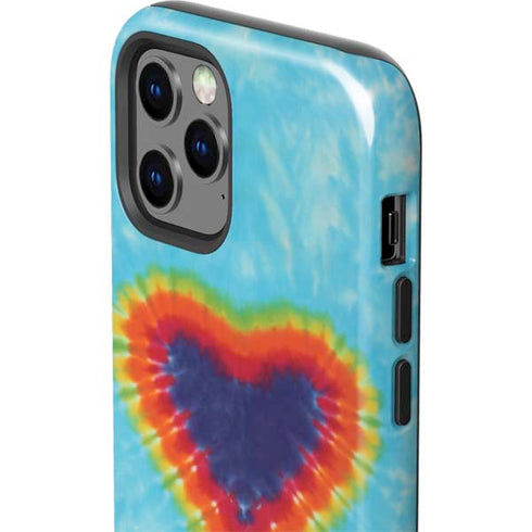 Liquid Blue Tie Dye Heart iPhone 12 Pro Max Impact Case
