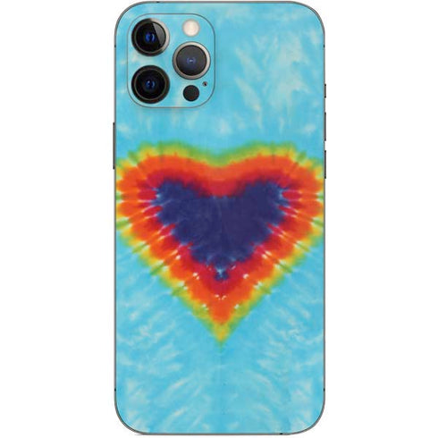 Liquid Blue Tie Dye Heart iPhone 12 Pro Max Skin