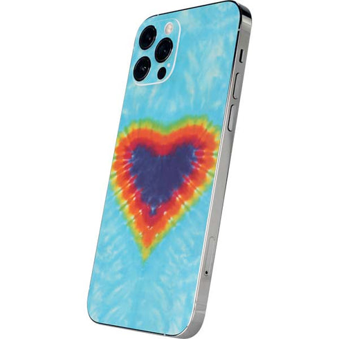 Liquid Blue Tie Dye Heart iPhone 12 Pro Max Skin