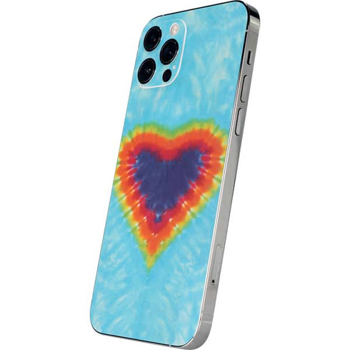 Liquid Blue Tie Dye Heart iPhone 12 Pro Skin