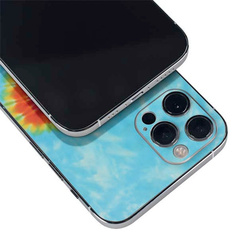 Liquid Blue Tie Dye Heart iPhone 12 Pro Skin