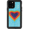 Liquid Blue Tie Dye Heart iPhone 12 Pro Waterproof Case