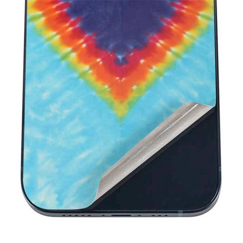 Liquid Blue Tie Dye Heart iPhone 12 Skin