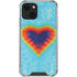Liquid Blue Tie Dye Heart iPhone 13 Mini Clear Case