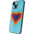 Liquid Blue Tie Dye Heart iPhone 13 Mini Skin
