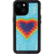 Liquid Blue Tie Dye Heart iPhone 13 Mini Waterproof Case