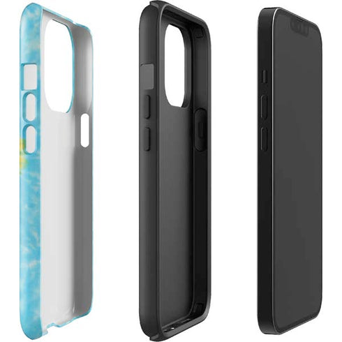Liquid Blue Tie Dye Heart iPhone 13 Pro Impact Case