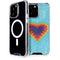 Liquid Blue Tie Dye Heart iPhone 13 Pro Max MagSafe Case