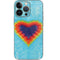 Liquid Blue Tie Dye Heart iPhone 13 Pro Skin