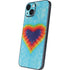 Liquid Blue Tie Dye Heart iPhone 13 Skin