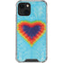 Liquid Blue Tie Dye Heart iPhone 14 Clear Case